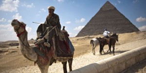 The iconic pyramids on the Giza plateau are one of the traditional tourist attractions (AFP / Photo / Pedro Ugarte)