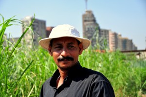 A Cairene man who visits the island to escape the busy city to fish in peace