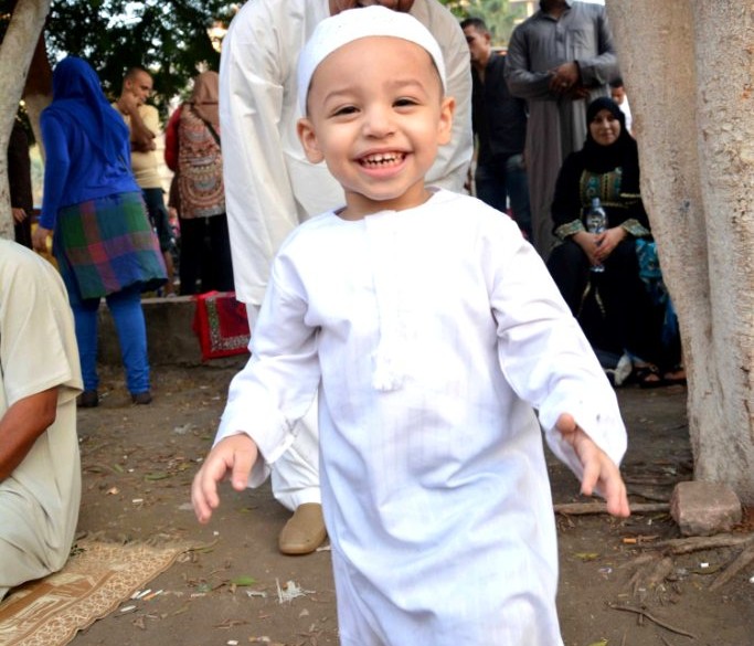 Eid celebrations in Mustafa Mahmoud mosque