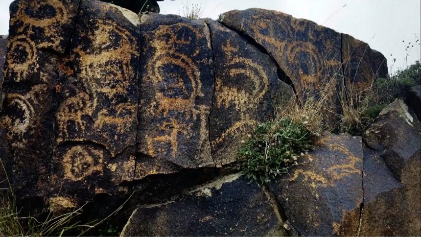 Ancient petroglyphs unearthed in China's Xinjiang