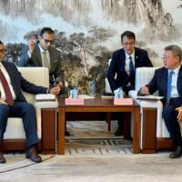 Minister of Housing, Utilities, and Urban Communities Sherif El-Sherbiny meet with Zheng Xuexuan, Chairperson of China State Construction Engineering Corporation (CSCEC), at the company’s headquarters in Beijing