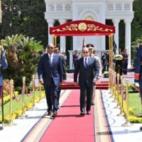 Egyptian President Abdel Fattah Al-Sisi meets with the Head of Sudan's Sovereign Council, Abdel Fattah Al-Burhan in Cairo on Monday