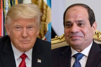 Egyptian President Abdel Fattah Al-Sisi (R) and US President Donald Trump (L)