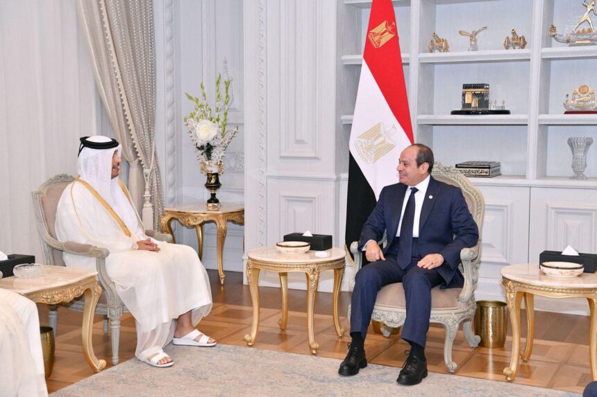 Al-Sisi meets Qatar PM, Bahrain security adviser to discuss Gaza crisis, regional stability