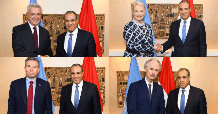 Egypt's FM meets UN top officials on Gaza, Syria, refugees at UNGA