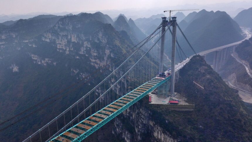 China to open world's tallest bridge in Huajiang Grand Canyon
