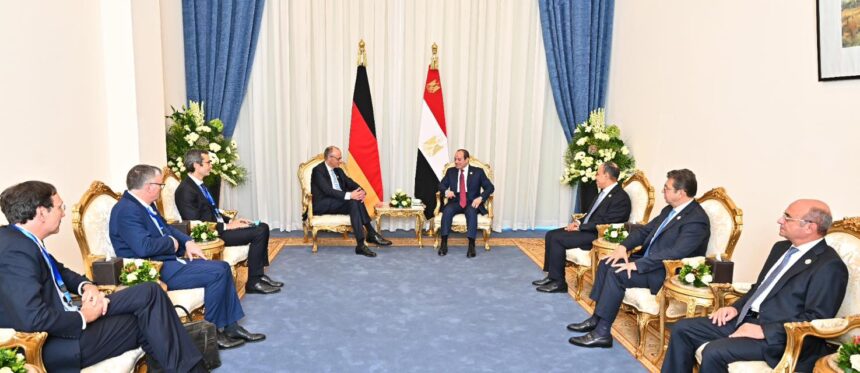 Al-Sisi, Merz discuss Gaza ceasefire, ways to deepen Egypt–Germany relations