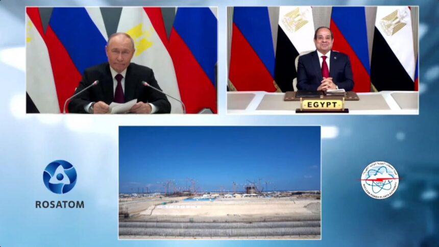 Al-Sisi, Putin mark installation of reactor pressure vessel at Egypt’s first Dabaa nuclear unit