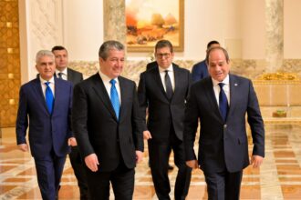 Al-Sisi meets Kurdistan Region PM Barzani, reaffirms support for Iraq’s unity