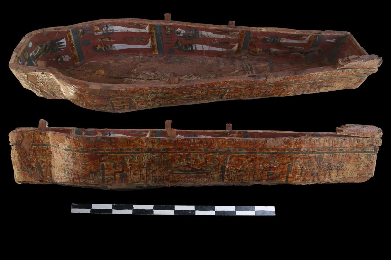 Egypt uncovers cache of coloured coffins of Amun chanters in Luxor