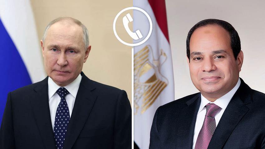 Egyptian President Abdel Fattah Al-Sisi (R) and Russian President Vladimir Putin (L)
