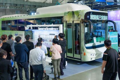 Hydrogen Valley Power and the Industrial Technology Research Institute (ITRI) jointly showcased a domestically developed hydrogen bus certified under both EU and UN standards, at 360° MOBILITY Mega Shows