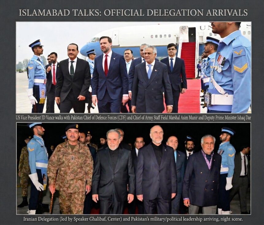 US Vice President Vance, Iranian Speaker Ghalibaf lead delegations to Islamabad peace talks