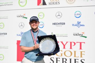 Belgian golfer Christophe Elians won the eighth round of the 2026 Egypt Golf Series on Friday, finishing 16 under par to set a new course record at the Sokhna Golf Club.