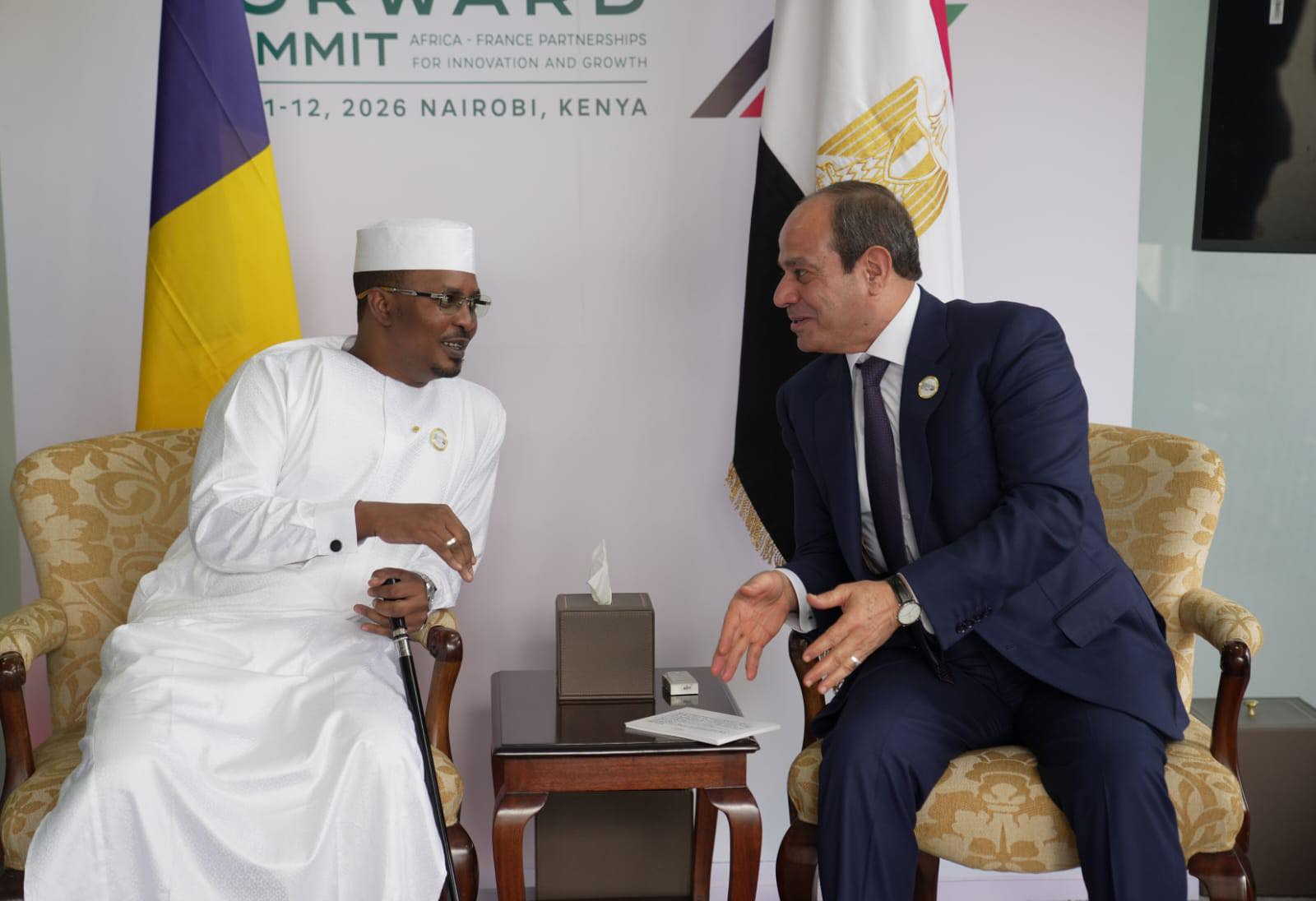 Egypt, Chad leaders pledge deeper trade ties, stress regional stability at Africa-France summit