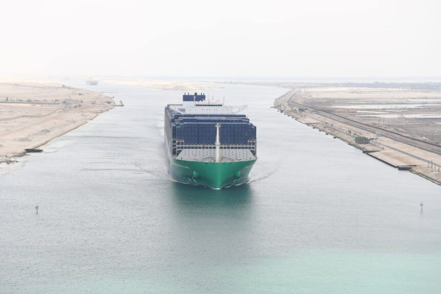 World's largest LNG-powered container ship completes maiden Suez Canal transit