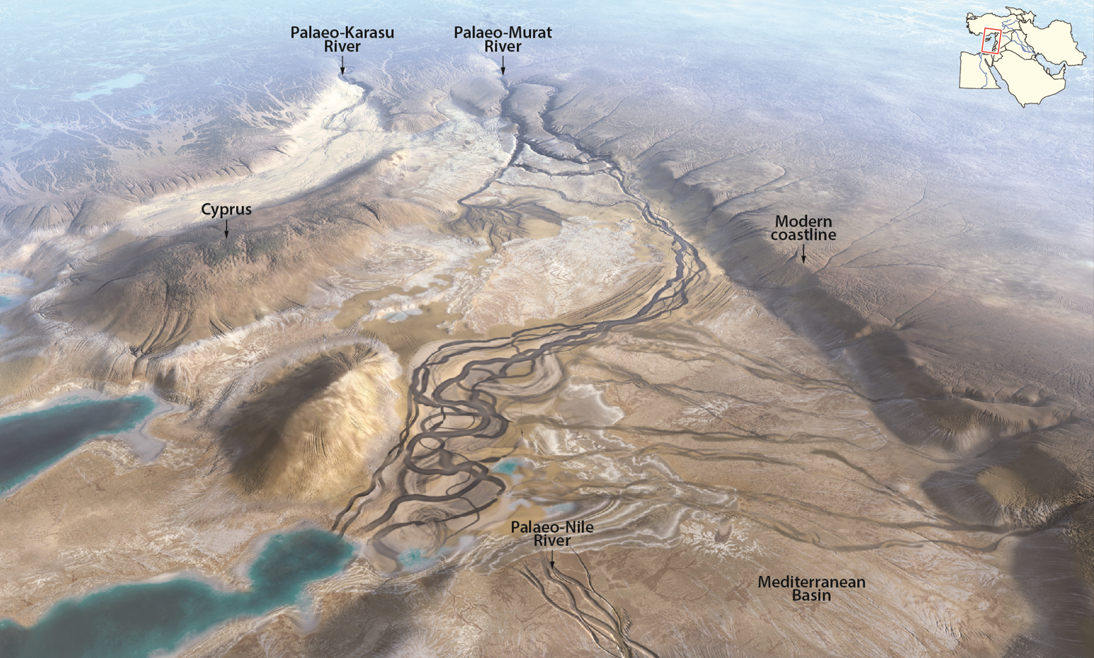 Ancient Euphrates once flowed into the Mediterranean, new st