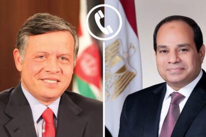 Jordan's King Abdullah II (L) and Egyptian President Abdel Fattah Al-Sisi (R)