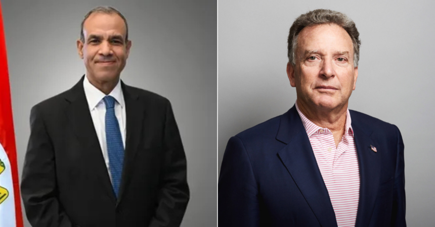 Minister of Foreign Affairs Badr Abdelatty (L) and US Special Envoy for the Middle East Steve Witkoff (R)