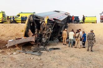 22 killed, 28 injured in bus crash in Egypt's South Sinai